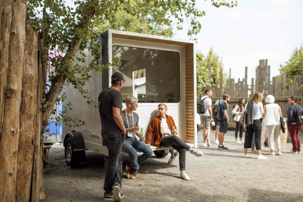 workhut als mobiler Event Space für Veranstaltungen im Freien